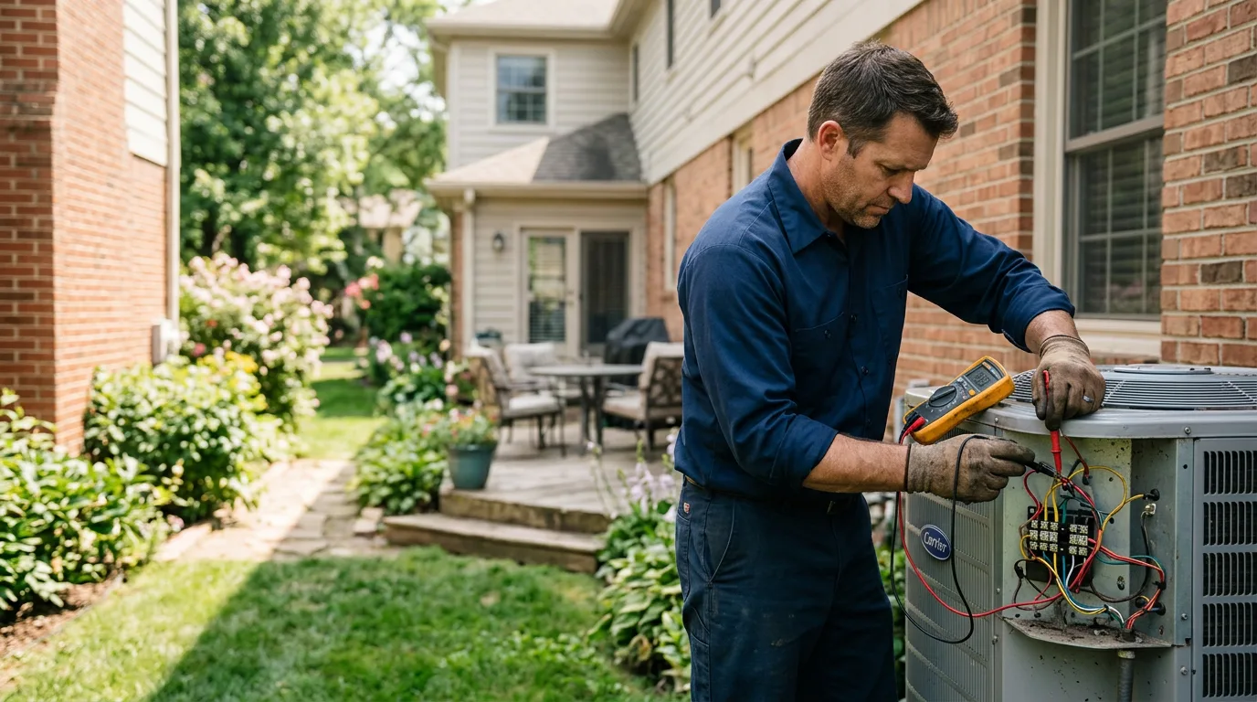 HVAC technician working near Chandlers Valley, PA